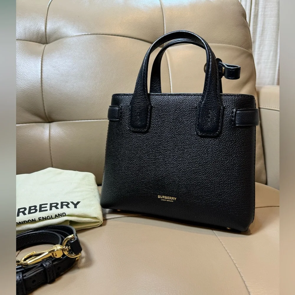 Burberry Banner tote black with nova check - Picture 3 of 10